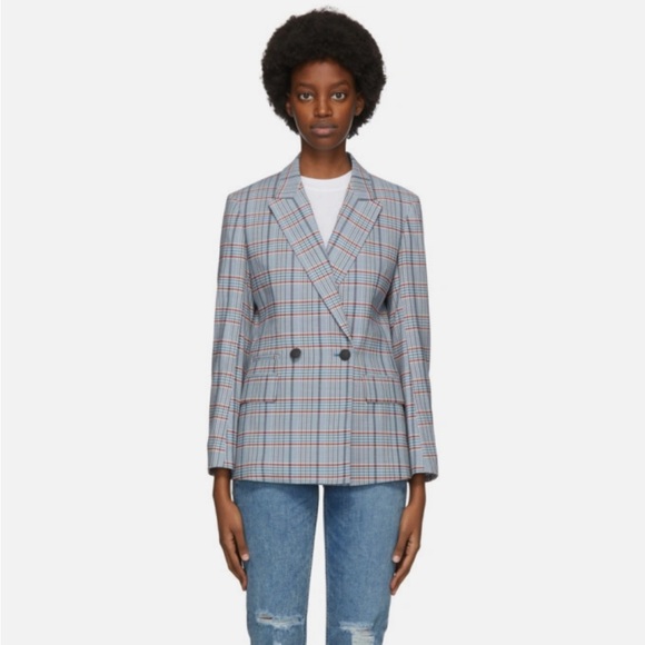 Rag & Bone Plaid Elise Wool Blazer Size 4 $550 - Picture 3 of 6